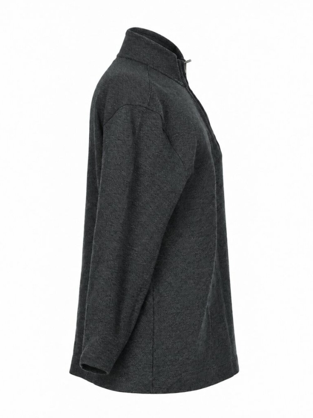 Van Heusen Charcoal Gray Quarter-Zip Pullover Sweater, M - Picture 4 of 6